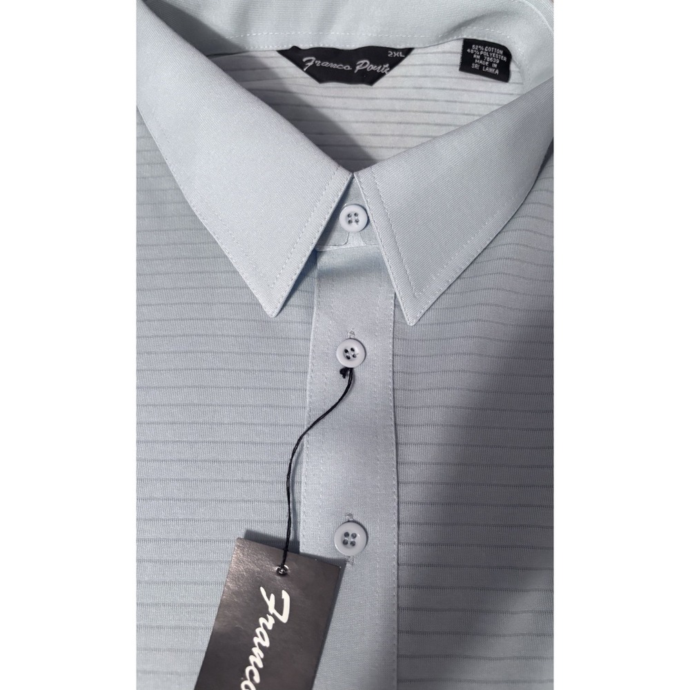 Franco Ponti Men's Size 2XL‎ Pullover Collar Buttoned pocket Short sleeves